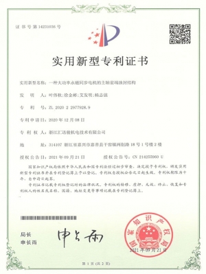 HZL019 A high-power synchronous motor front end oil seal structure (utility model)